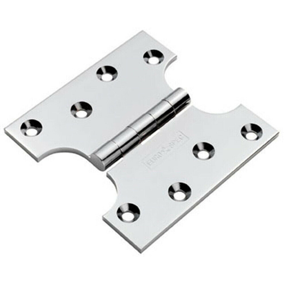 Loops Pair 102 X 102 X 4Mm Parliament Door Hinge 180 Degree Opening Chrome