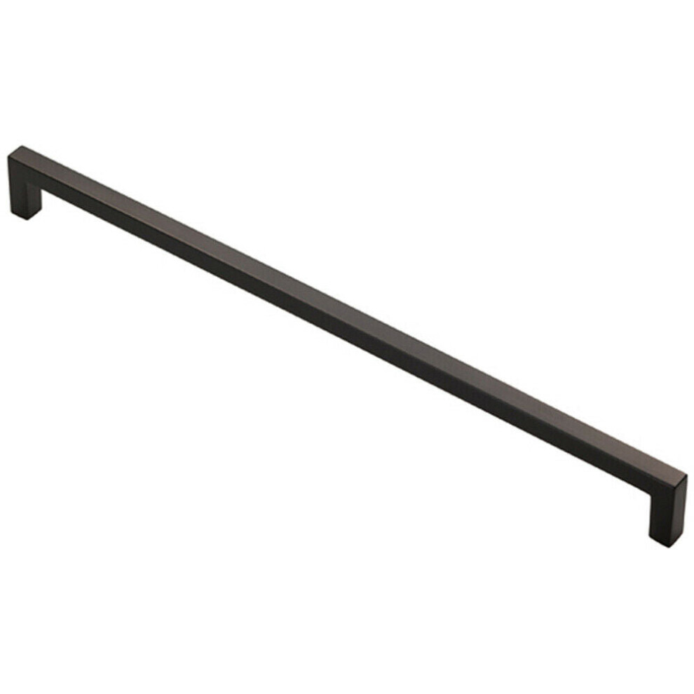 Square Block Handle Pull Handle 330 x 10mm 320mm Fixing Centres Matt Black