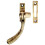 Loops Bulb Ended Casement Window Fastener 98mm Handle 45mm Centres Bronze 1