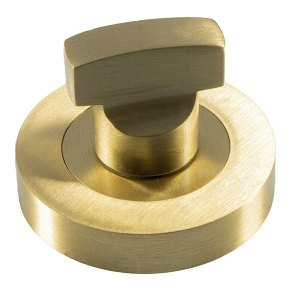 Thumbturn Lock and Release Handle Concealed Fix Round Rose Satin Brass