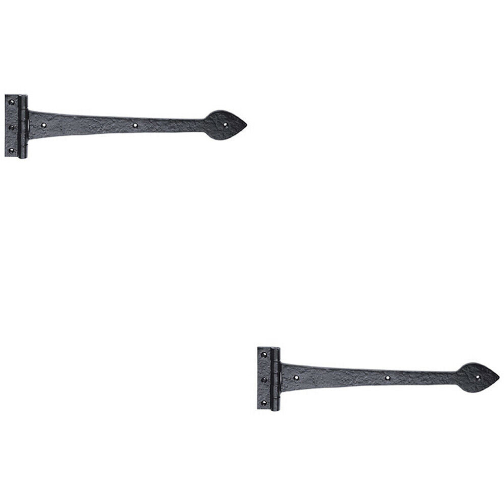 Loops 2X Pair 275 X 102Mm Ornate T Hinge Black Antique Internal Decorative Door Hinge