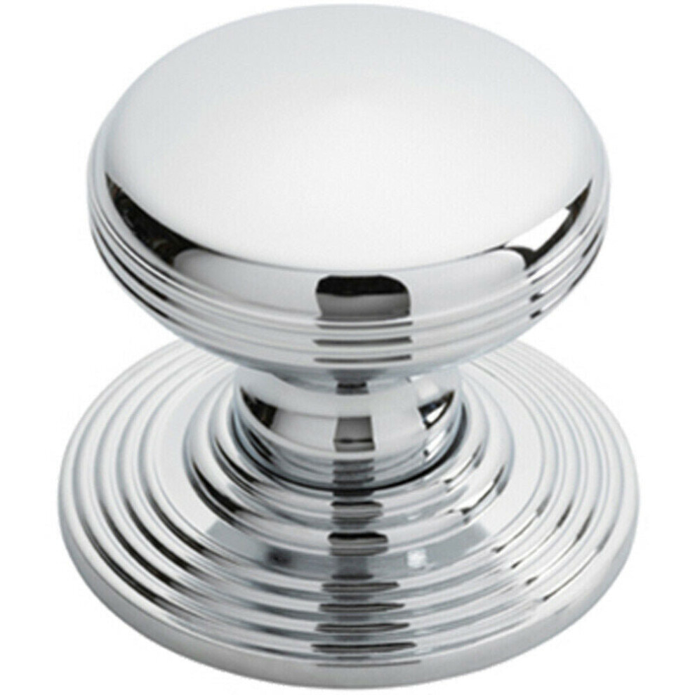 Smooth Ringed Cupboard Door Knob 35Mm Dia Polished Chrome Cabinet Handle 5056492571790