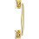 Loops One Piece Door Pull Handle 250mm Length 54mm Projection Polished Brass 1