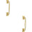 Loops 2x One Piece Door Pull Handle 250mm Length 54mm Projection Polished Brass 1