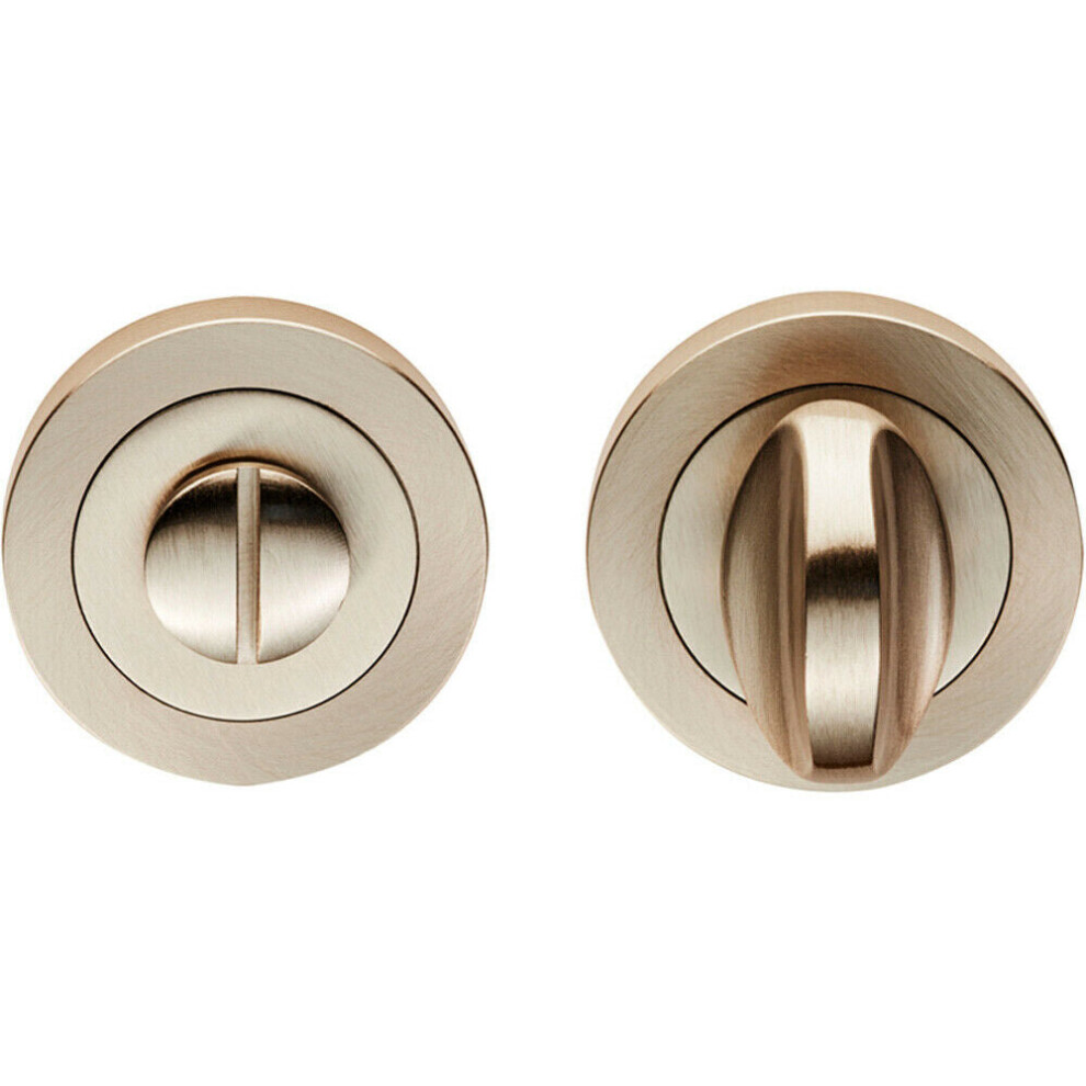 Loops Thumbturn Lock And Release Handle Concealed Fix 50Mm Dia Satin Nickel