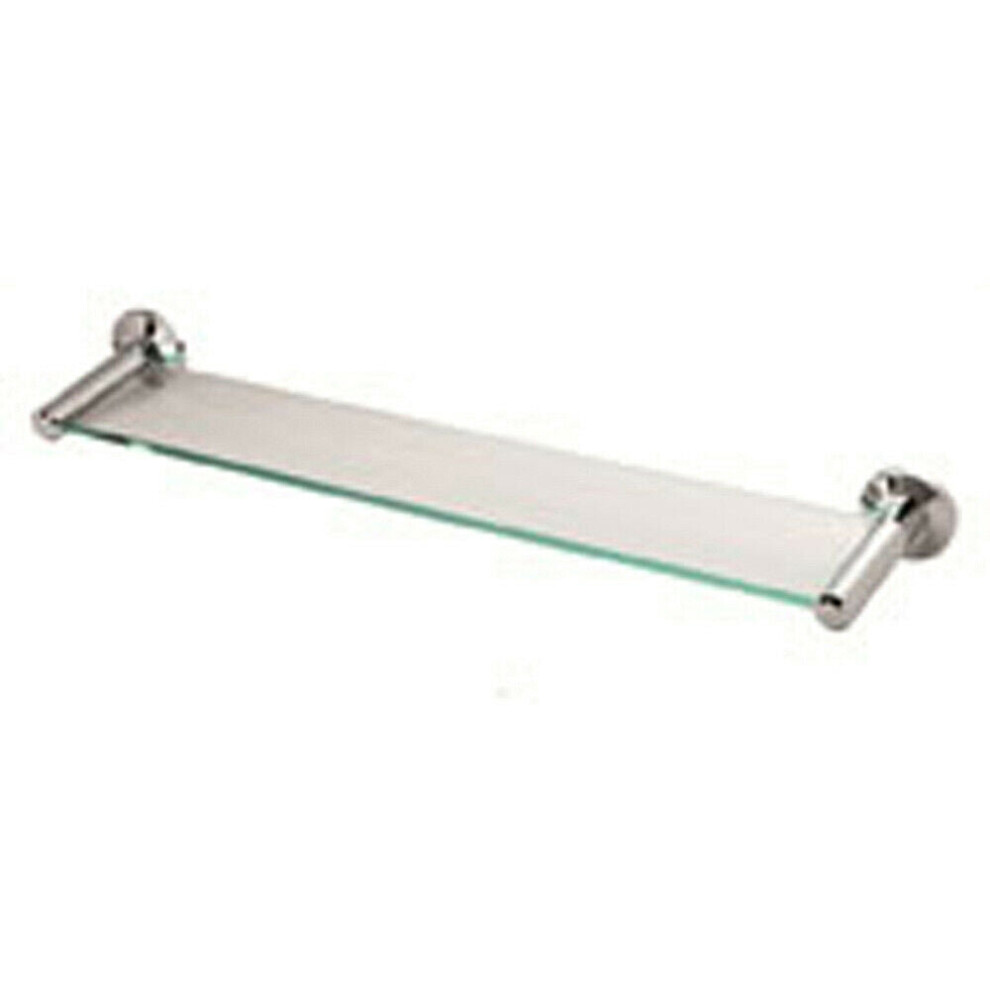 Recessed Glass Shelf on Pedestals Concealed Fix 470mm Centres Chrome