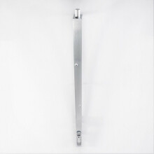 Lever Action Flush Door Bolt with Flat Keep Plate 460 x 20mm Satin Chrome
