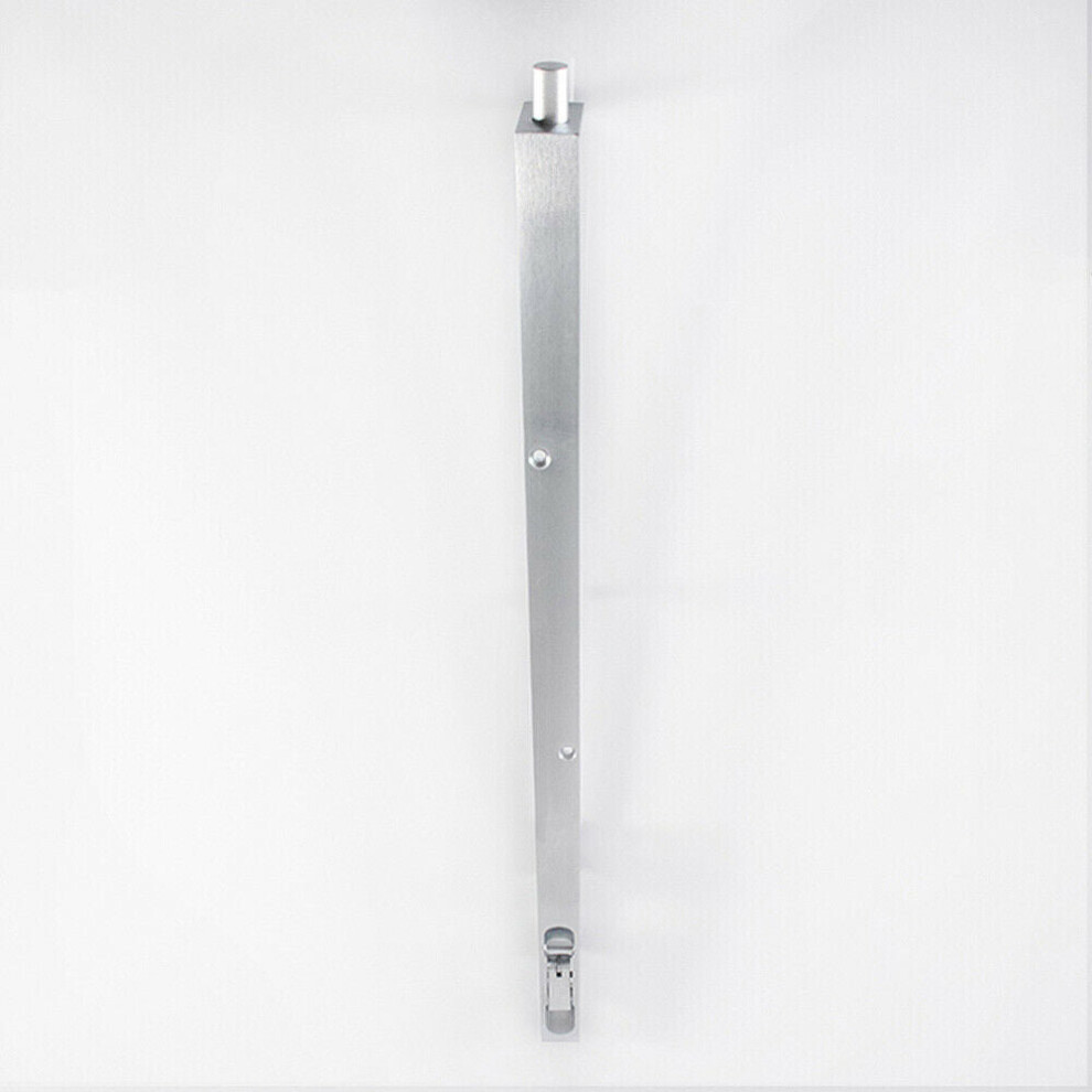 Lever Action Flush Door Bolt with Flat Keep Plate 460 x 20mm Satin Chrome