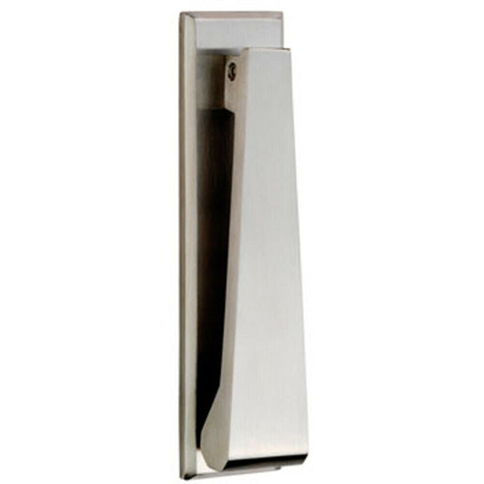 Loops Slimline Contemporary Door Knocker 128Mm Fixing Centres Satin Stainless Steel