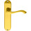 Loops PAIR Curved Handle on Chamfered Latch Backplate 180 x 40mm Polished Brass 1