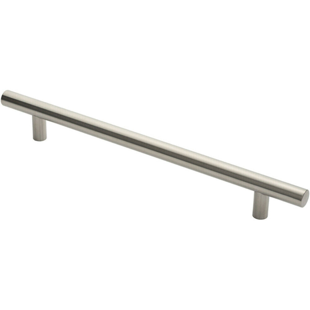 Straight T Bar Pull Handle 600 X 30Mm 450Mm Fixing Centres Satin Steel 5056492582482