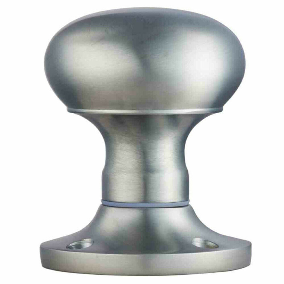 Loops Pair Mushroom Mortice Door Knob Unsprung 52Mm Diameter Satin Chrome