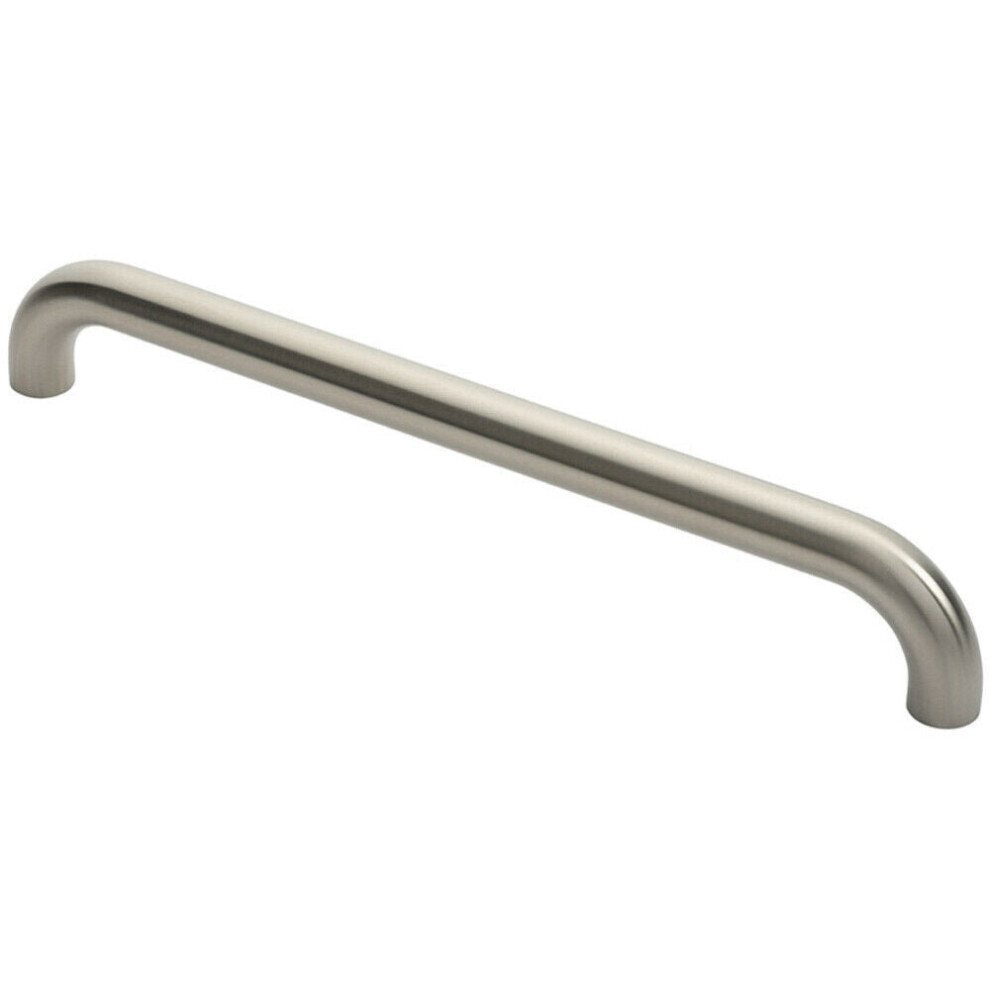 Round D Bar Pull Handle 480 X 30Mm 450Mm Fixing Centres Satin Steel 5056492582475