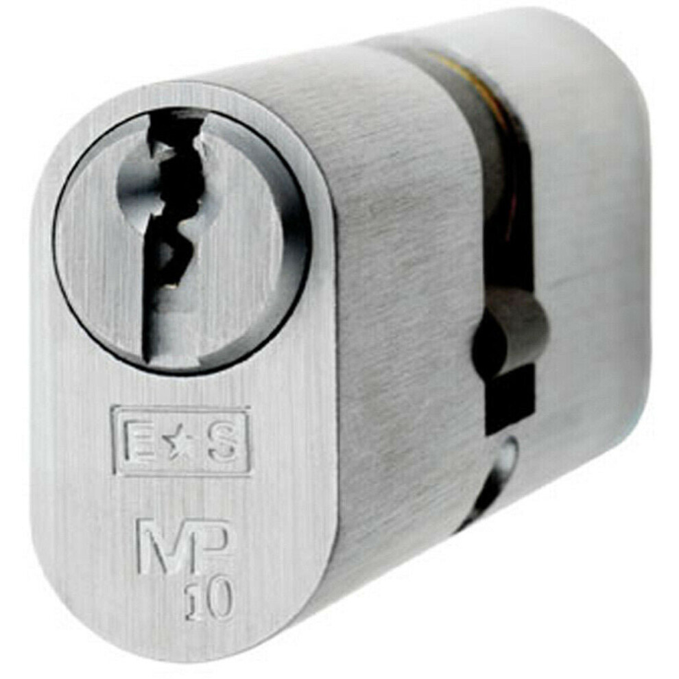 64mm Oval Double Cylinder Lock Master Key 10 Pin Polished Chrome Door Lock