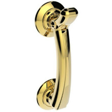 Victorian Bow Door Knocker on Rose 95mm Fixing Centres Polished Brass