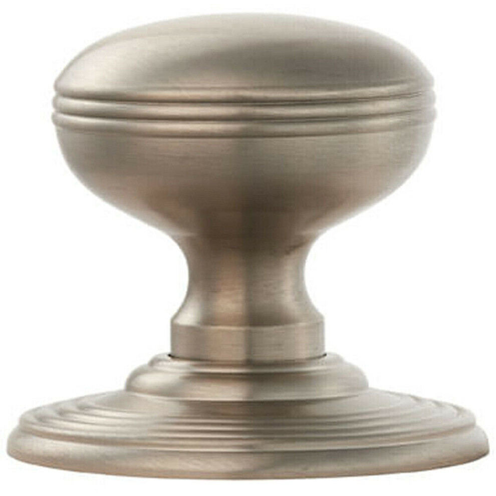 Loops Pair Textured Mortice Door Knob 70Mm Diameter Concealed Rose Satin Nickel