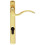 Loops Scroll Lever Door Handle on Lock Backplate Polished Brass 208 x 25mm 1
