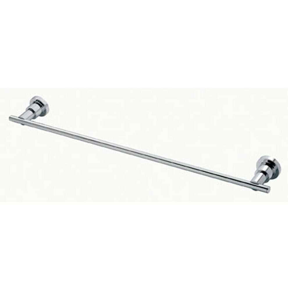 Slim Single Towel Rail on Pedestals Concealed Fix 70mm Proj Polished Chrome