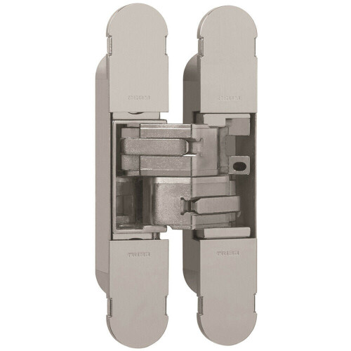 Loops 134 x 24mm Concealed Medium Duty Hinge Fits Unrebated Doors Nickel Plated