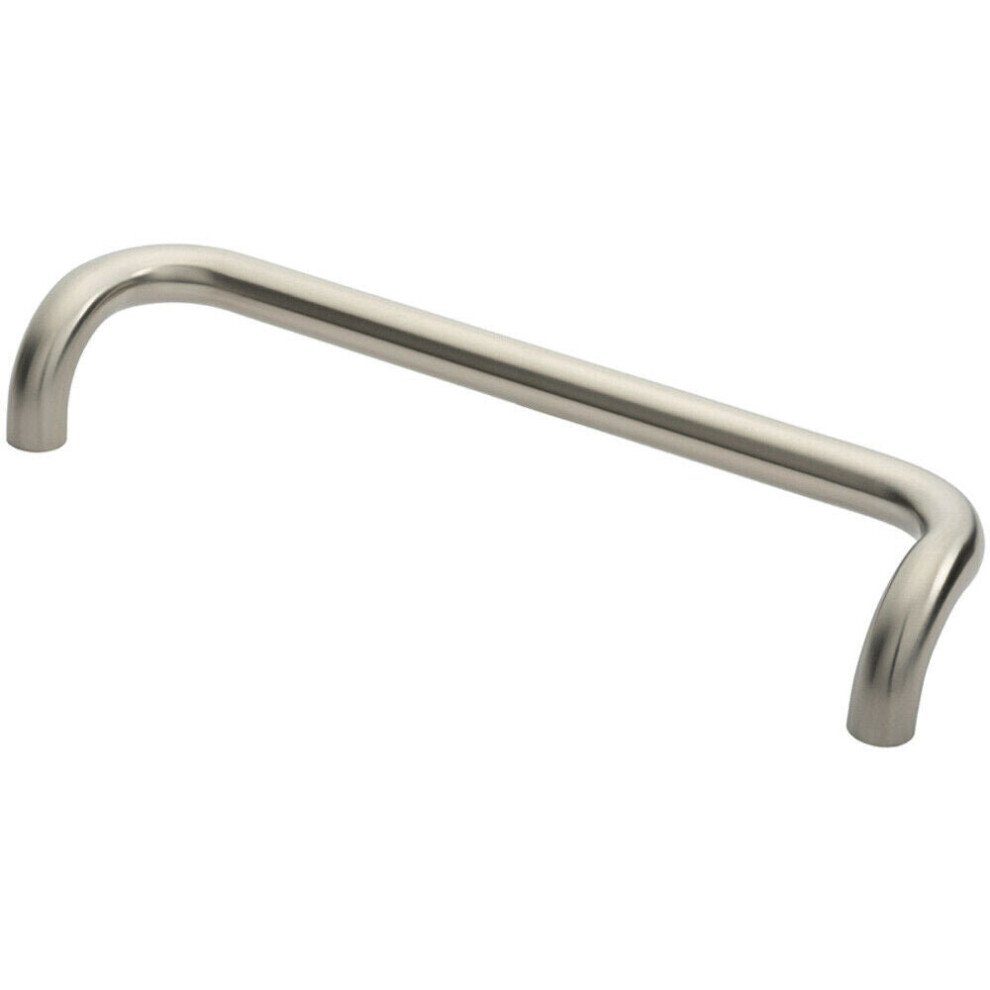 Loops Cranked Pull Handle 480 X 30Mm 450M Fixing Centres Satin Stainless Steel