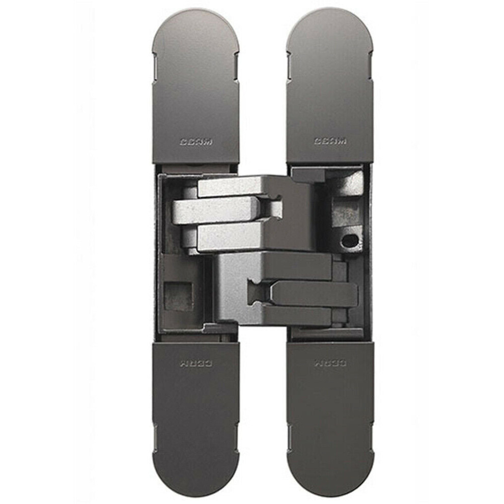 Loops 130 X 30Mm Concealed Heavy Duty Hinge Fits Unrebated Doors Matt Nickel