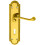 Loops PAIR Reeded Scroll Handle on Shaped Lock Backplate 205 x 49mm Polished Brass 1