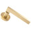 Loops PAIR Straight Plinth Mounted Handle on Round Rose Concealed Fix Satin Brass 1