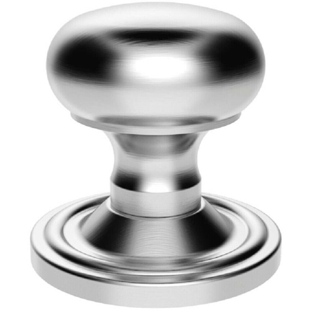 Loops Pair Mushroom Mortice Door Knob 59Mm Dia Concealed Rose Satin Chrome