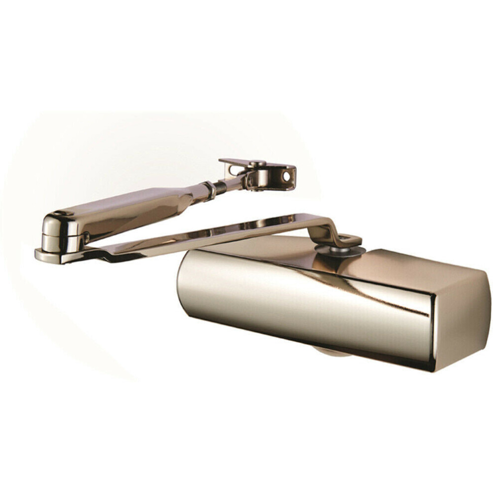 Loops Fixed Power Overhead Door Closer 180 Degree Opening 60Kg Doors Nickel