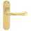 Loops PAIR Smooth Rounded Handle on Shaped Latch Backplate 185 x 42mm Satin Brass 1