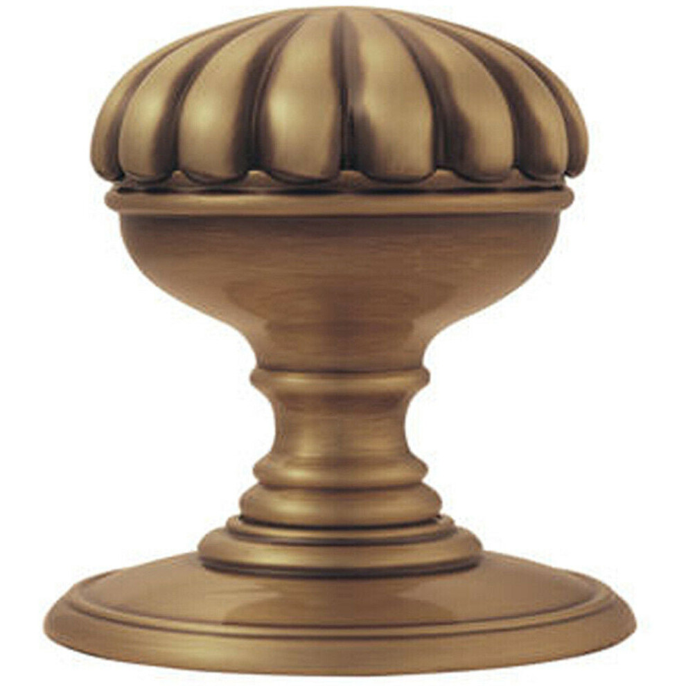 Pair Flower Design Mortice Door Knob 70Mm Diameter Florentine Bronze 5056492582468