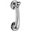 Loops Victorian Bow Door Knocker on Rose 95mm Fixing Centres Polished Chrome 1