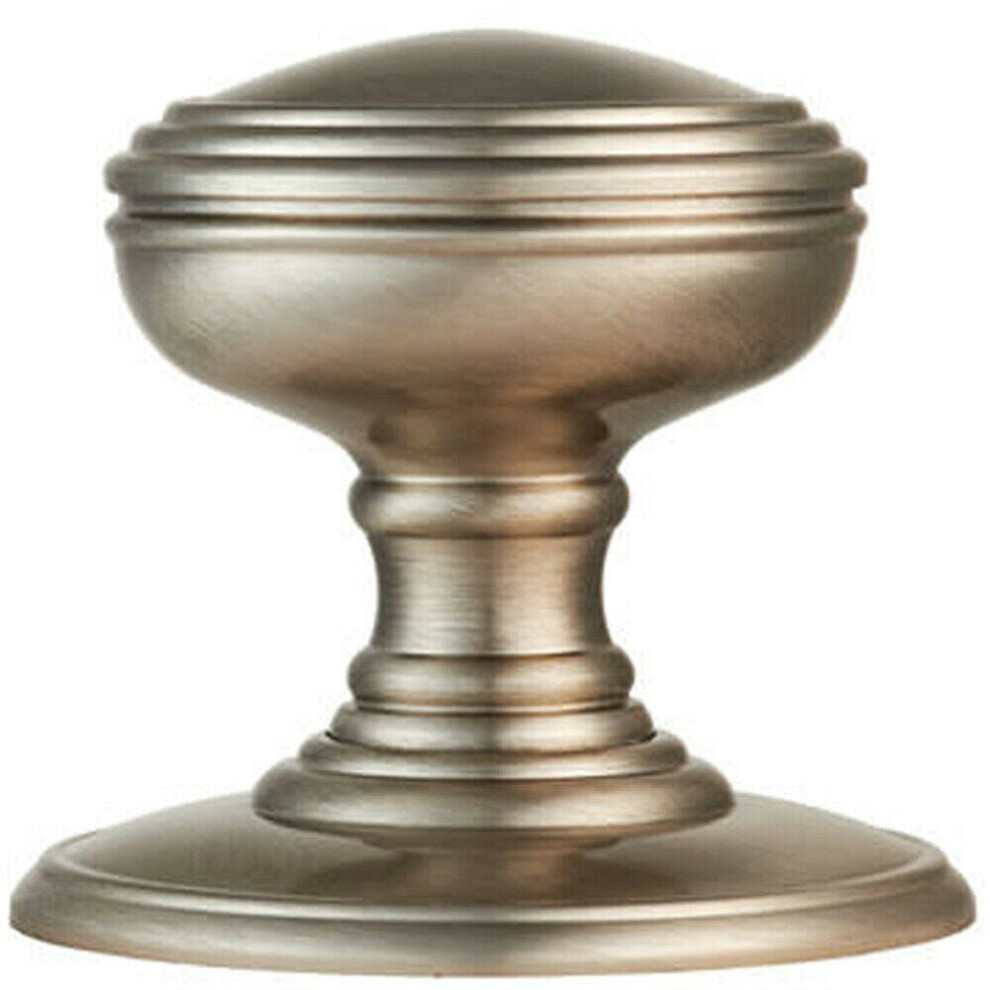 Pair Textured Mortice Door Knob 70Mm Diameter Satin Nickel Door Handle 5056492582314