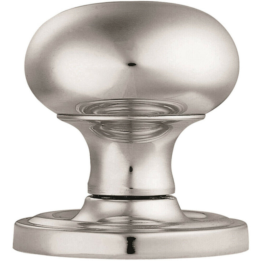 Pair Mushroom Mortice Door Knob 59Mm Dia Concealed Rose Polished Chrome 5056492584103