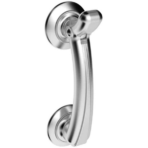 Loops Victorian Bow Door Knocker on Rose 95mm Fixing Centres Satin Chrome