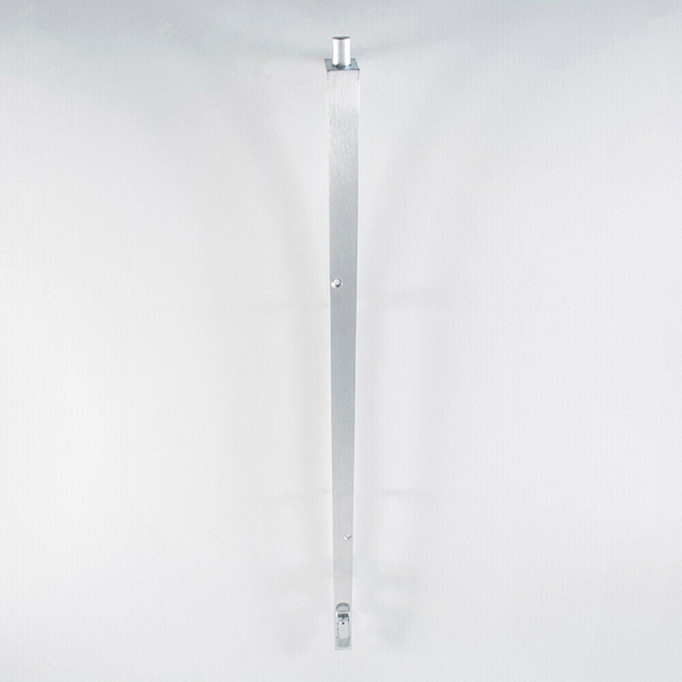 Lever Action Flush Door Bolt with Flat Keep Plate 610 x 20mm Satin Chrome