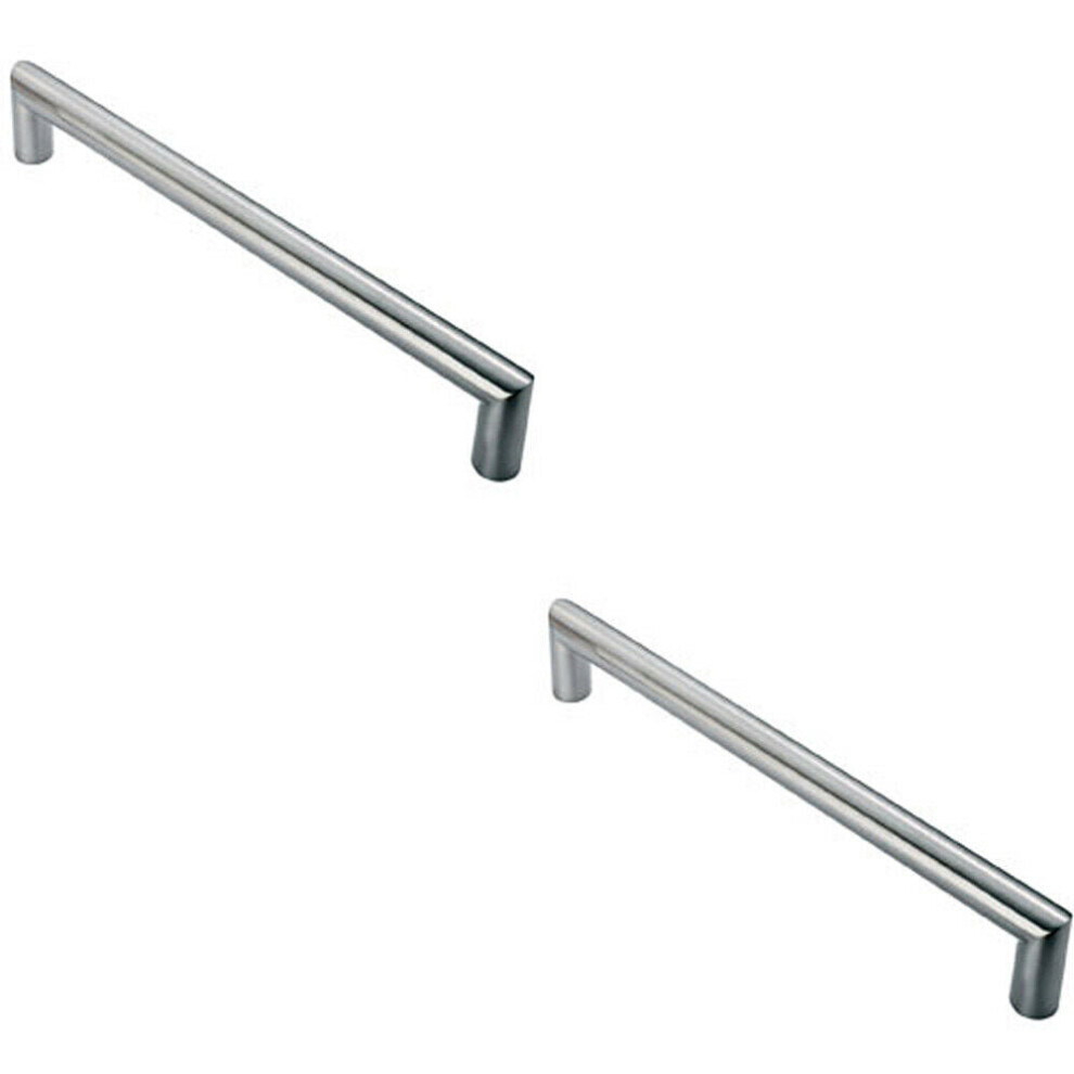 2X 30Mm Mitred Pull Door Handle 450Mm Fixing Centres Satin Stainless Steel 5056524200100