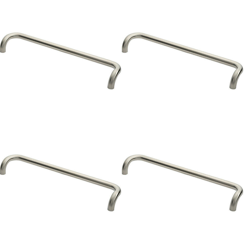 Loops 4X Cranked Pull Handle 630 X 30Mm 600Mm Fixing Centres Satin Stainless Steel