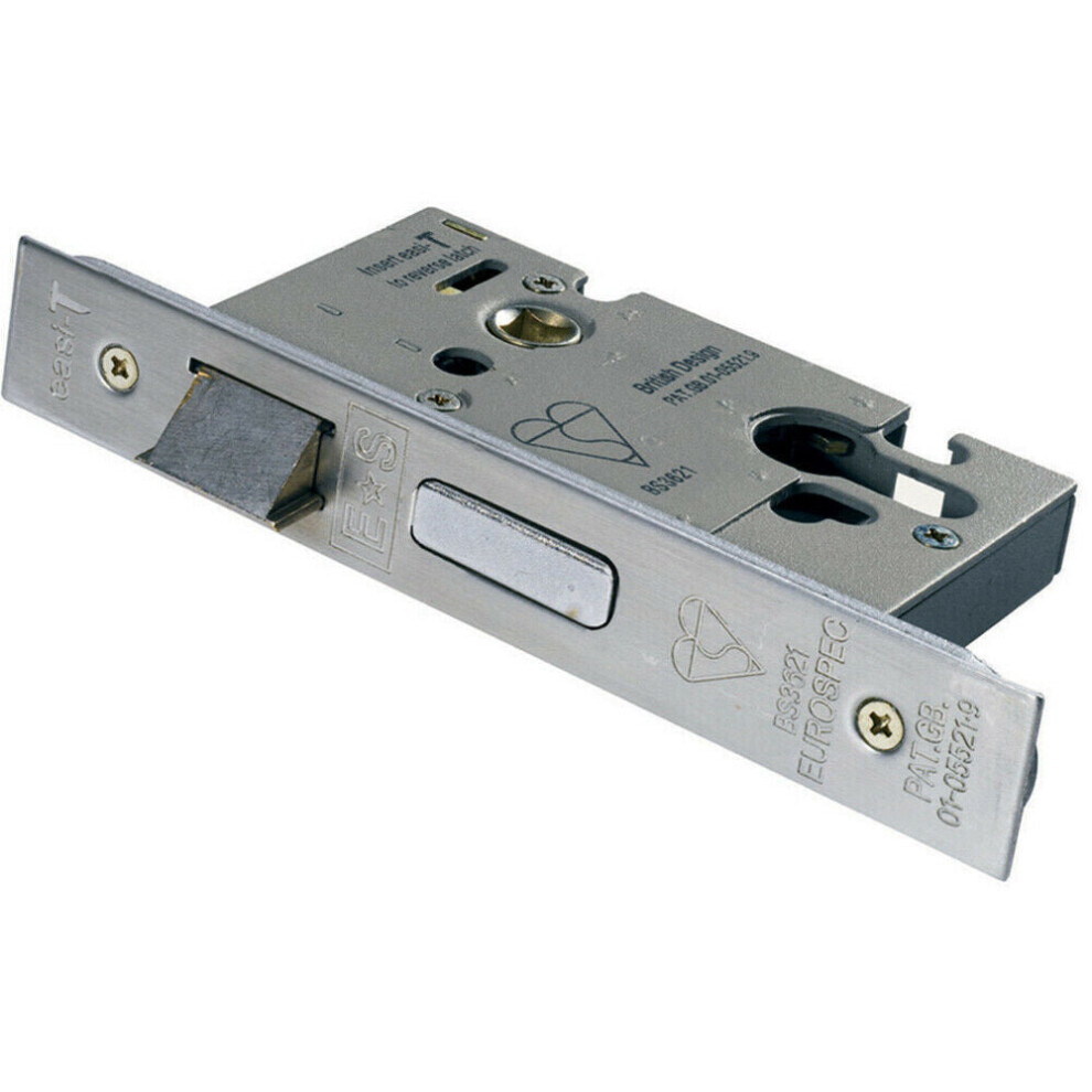 Loops Euro Profile Bs Double Cylinder Sashlock 64Mm Depth Satin Stainless Steel