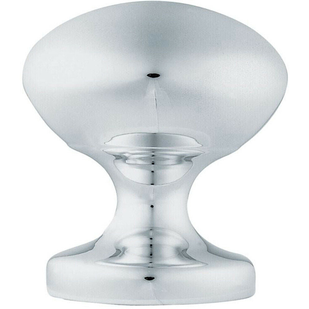 57Mm Octagonal Centre Door Knob Victorian Satin Chrome Outdoor Front Handle 5056492582895