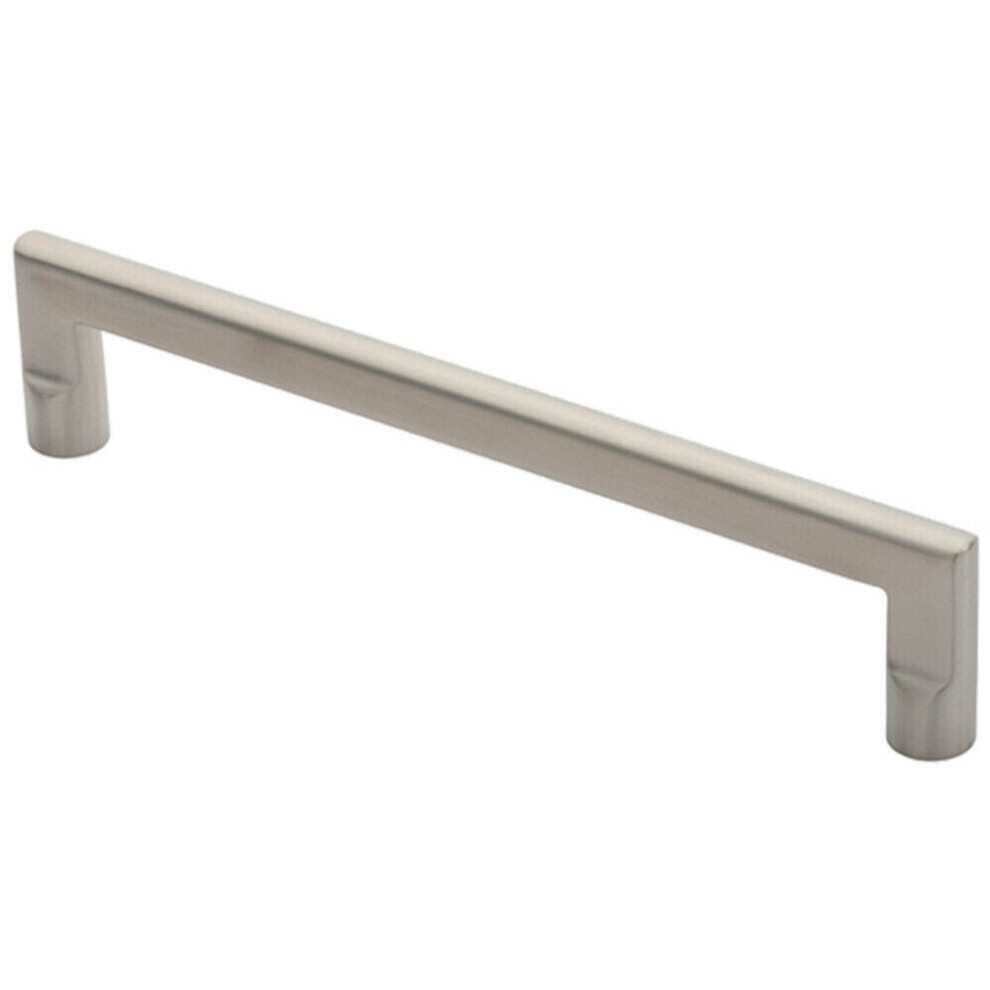 Flat D Bar Door Pull Handle 315 x 15mm 300mm Fixing Centres Satin Steel