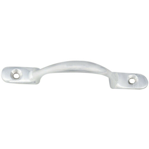 Loops Sash Window Bow Shaped Lift Handle 158 x 12mm 30mm Proj Polished Chrome