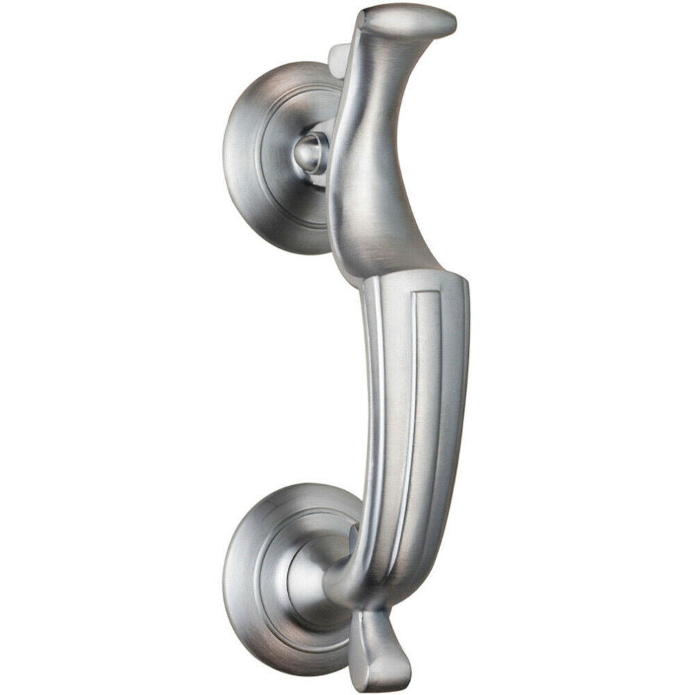 Heavyweight Doctors Door Knocker 121mm Fixing Centres Satin Chrome