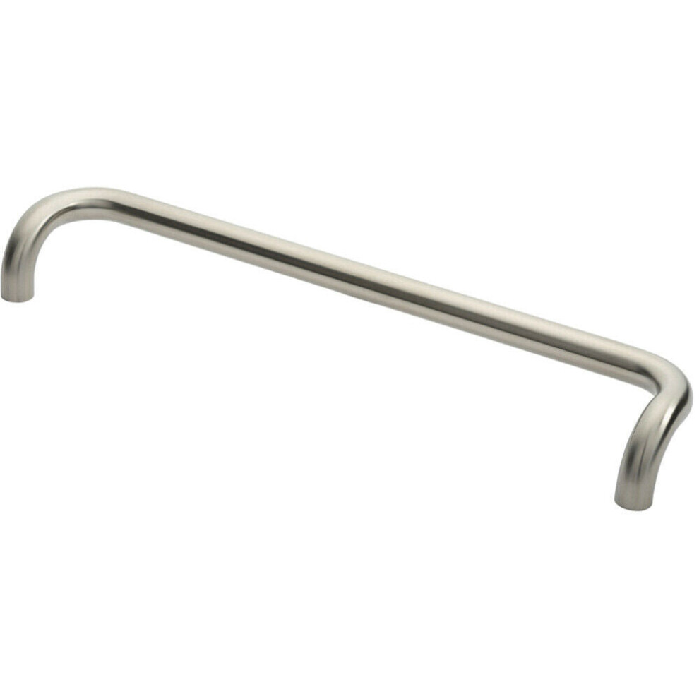Loops Cranked Pull Handle 630 X 30Mm 600Mm Fixing Centres Satin Stainless Steel