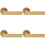 Loops 4x PAIR Straight Square Handle on Round Rose Concealed Fix Satin Brass 1