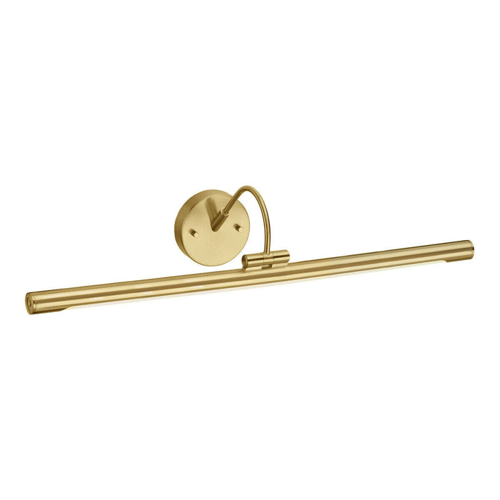 Loops Picture Single Bulb Adjustable Led Fitting Slim Brushed Brass 7.9W Bulb Light
