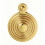 Loops 32mm Lock Profile Escutcheon Reeded Design Polished Brass Keyhole Cover 1
