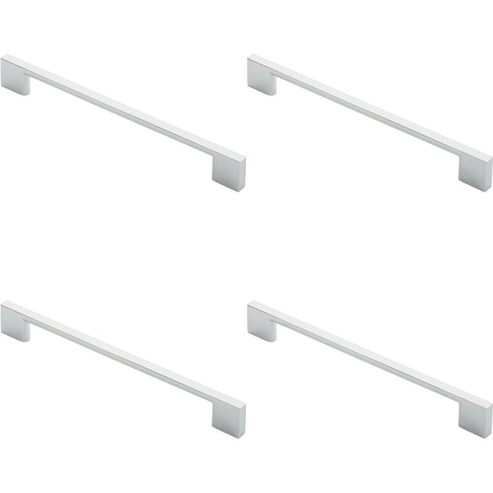 Loops 4X Slim D Shape Pull Handle 220 X 8.5Mm 192Mm Fixing Centres Polished Chrome
