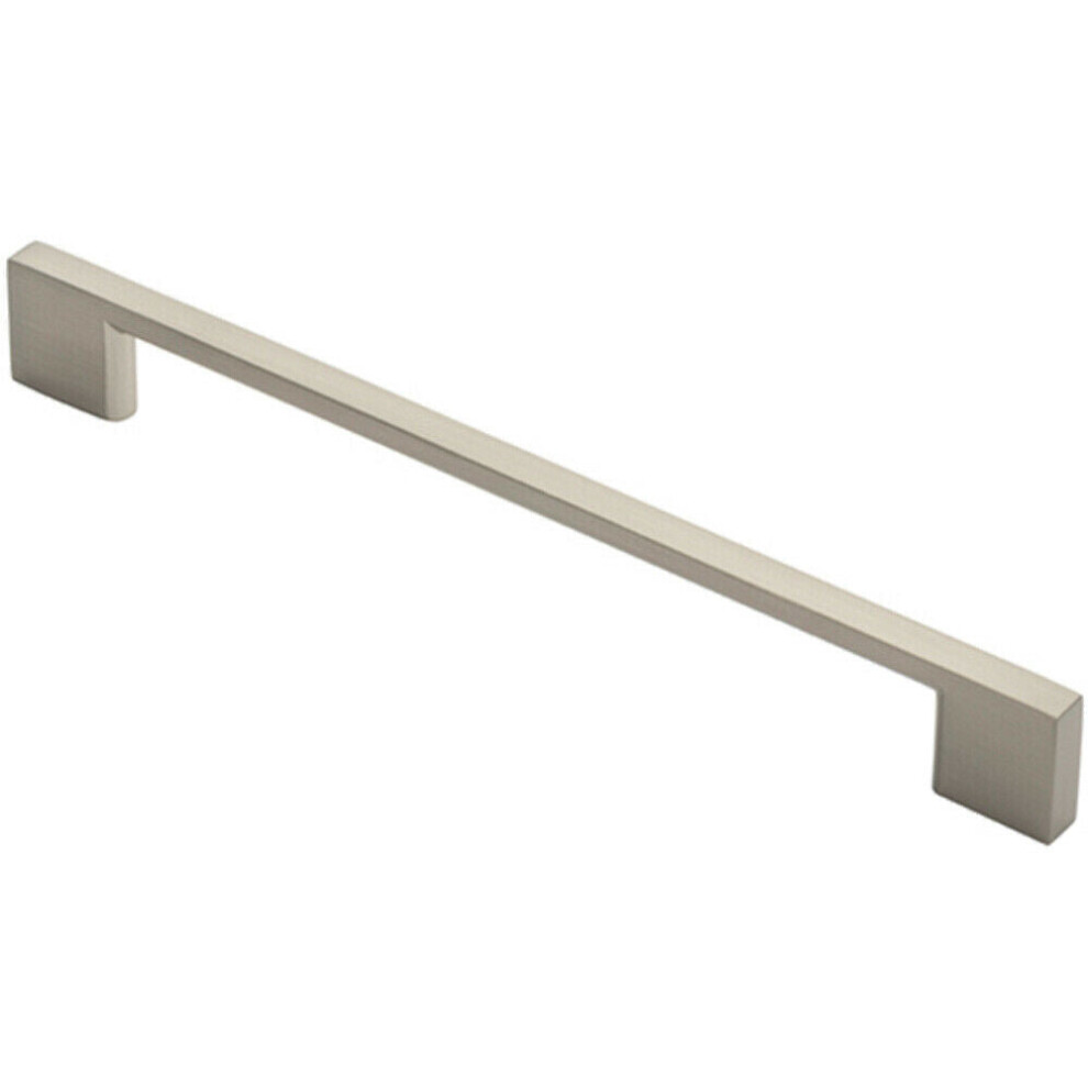 Loops Slim D Shape Pull Handle 220 X 8.5Mm 192Mm Fixing Centres Satin Nickel
