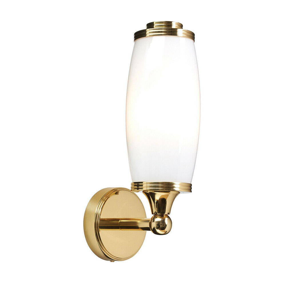 Loops Ip44 Wall Enclosed Glass Shade Led Included Polished Brass Led G9 3.5W Light